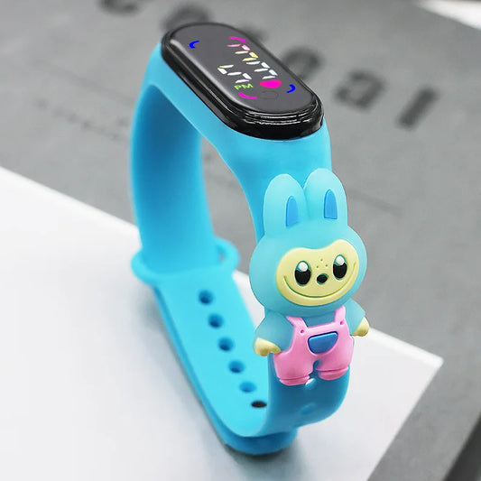 Cartoon Labubu Children'S Watch Colour Electronic Digital LED Display Watches Fashion Watches Holiday Gift Kids Watches
