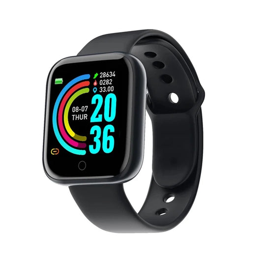 Waterproof Smartwatch for Women and Men - Electronic Fitness Tracker for Kids, Compatible with Xiaomi and Huawei